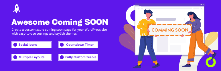 Awesome Coming Soon – Coming Soon & Maintenance Mode Preview Wordpress Plugin - Rating, Reviews, Demo & Download