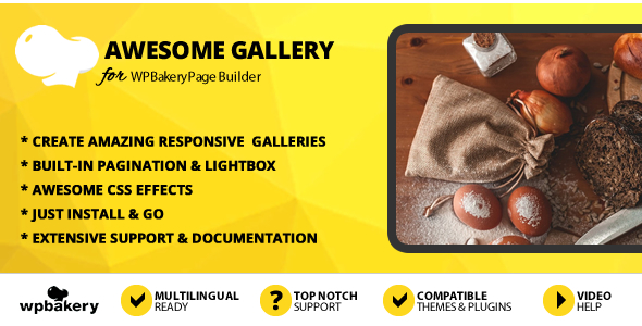 Awesome Gallery Addon For WPBakery Page Builder Preview Wordpress Plugin - Rating, Reviews, Demo & Download