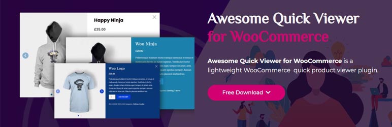 Awesome Quick Viewer For WooCommerce Lite Preview Wordpress Plugin - Rating, Reviews, Demo & Download