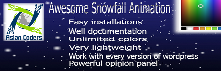 Awesome Snowfall Animation Preview Wordpress Plugin - Rating, Reviews, Demo & Download