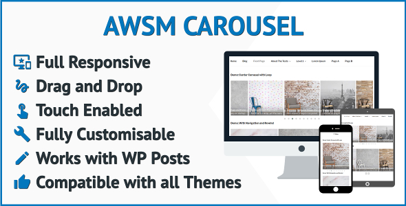 AWSM Carousel Slider Preview Wordpress Plugin - Rating, Reviews, Demo & Download