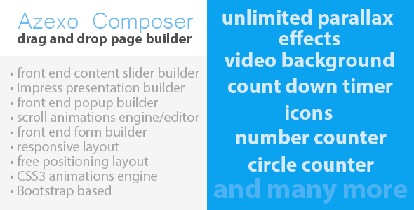 Azexo Composer WordPress Page / Widget Builder Preview - Rating, Reviews, Demo & Download