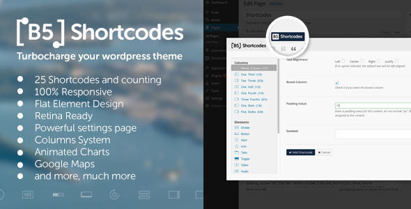 B5 Shortcodes Preview Wordpress Plugin - Rating, Reviews, Demo & Download