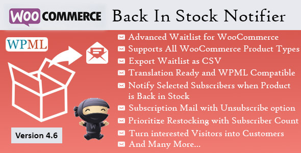 Back In Stock Notifier – WooCommerce Waitlist Pro Preview Wordpress Plugin - Rating, Reviews, Demo & Download