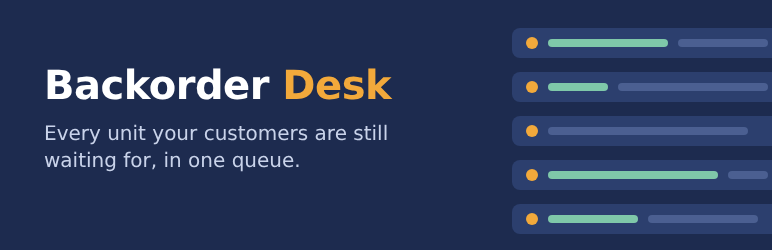 Backorder Desk Preview Wordpress Plugin - Rating, Reviews, Demo & Download
