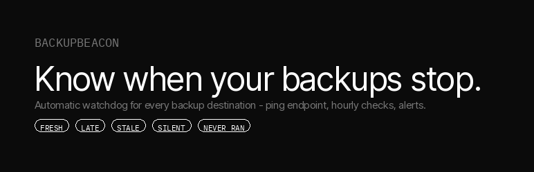 BackupBeacon Preview Wordpress Plugin - Rating, Reviews, Demo & Download