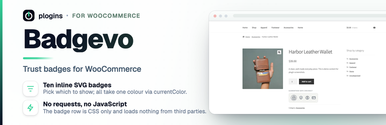 Badgevo – Trust Badges For WooCommerce Preview Wordpress Plugin - Rating, Reviews, Demo & Download