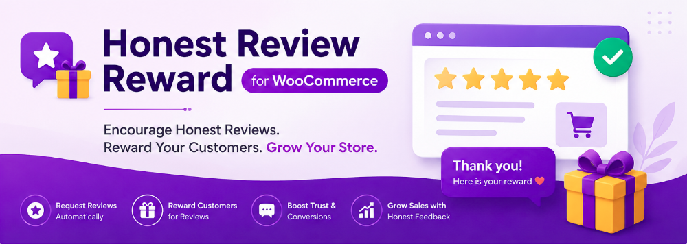 Baehakis Honest Review Rewards For WooCommerce Preview Wordpress Plugin - Rating, Reviews, Demo & Download