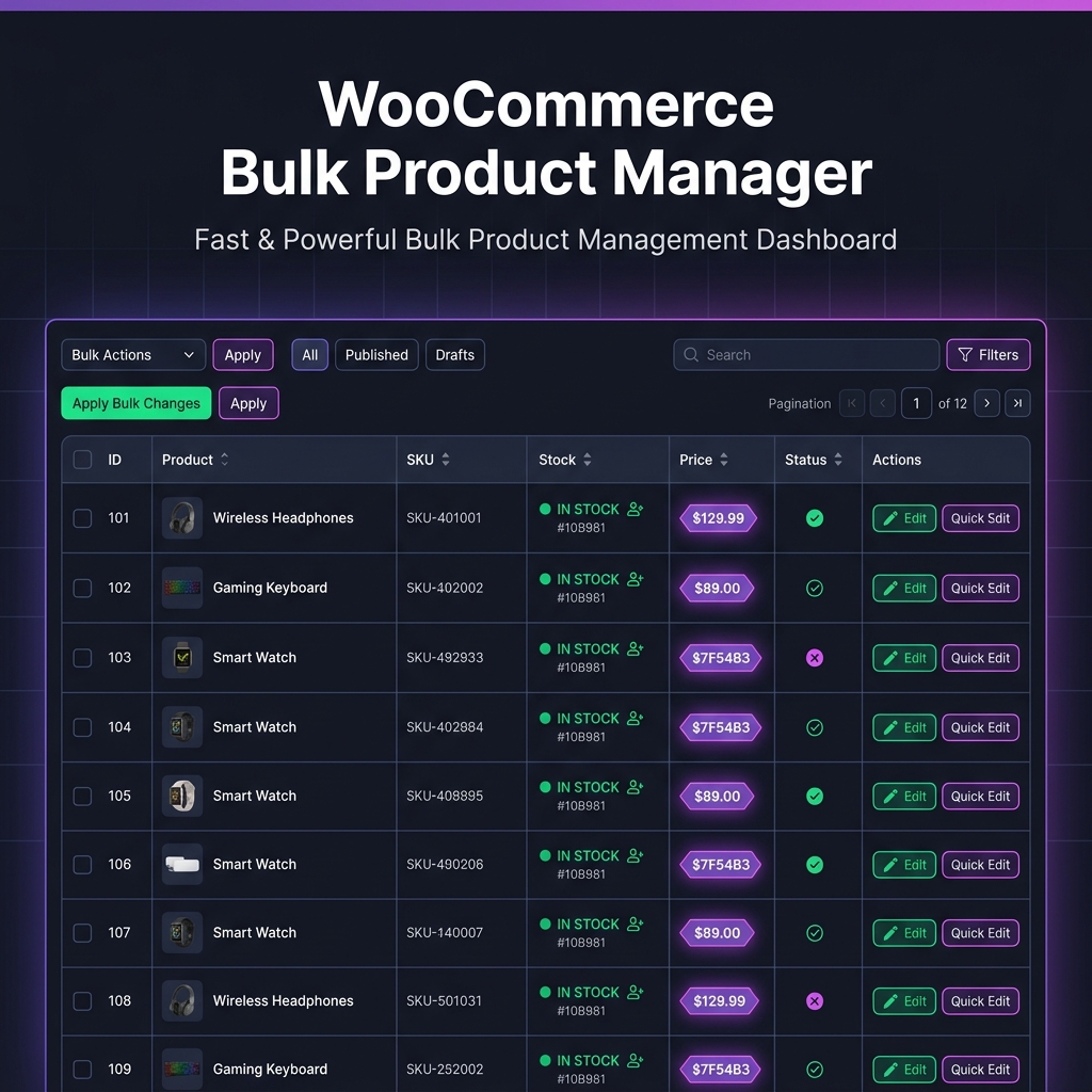 BajBulk Catalog Editor Preview Wordpress Plugin - Rating, Reviews, Demo & Download