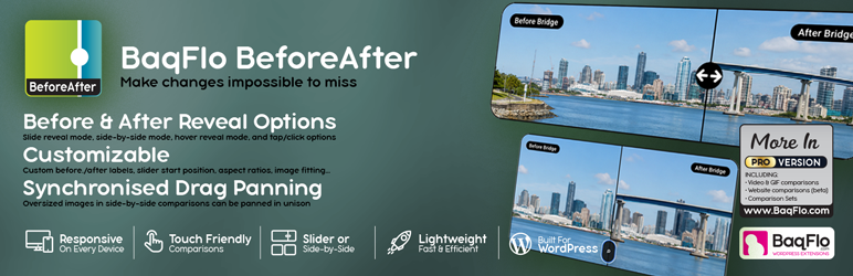 BaqFlo BeforeAfter Preview Wordpress Plugin - Rating, Reviews, Demo & Download