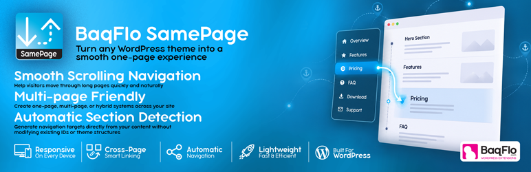 BaqFlo SamePage Preview Wordpress Plugin - Rating, Reviews, Demo & Download