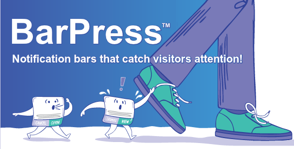 BarPress – WordPress Notification Bars With Analytics Preview - Rating, Reviews, Demo & Download