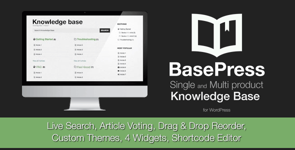 BasePress – WordPress Knowledge Base Plugin Preview - Rating, Reviews, Demo & Download