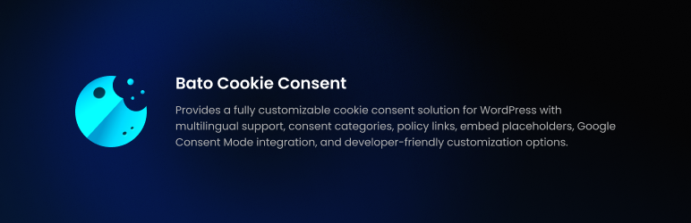 Bato Cookie Consent Preview Wordpress Plugin - Rating, Reviews, Demo & Download