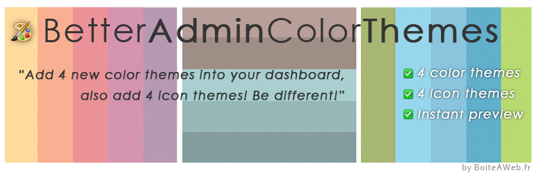 BAW Better Admin Color Themes Preview Wordpress Plugin - Rating, Reviews, Demo & Download