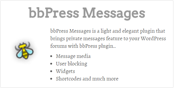 BbPress Messages – Private Messages Plugin For BbPress Forums Preview - Rating, Reviews, Demo & Download