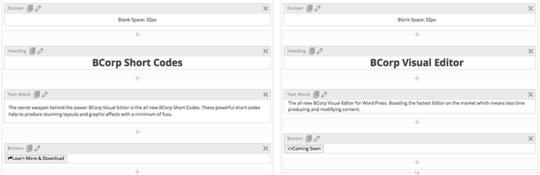 BCorp Visual Editor Preview Wordpress Plugin - Rating, Reviews, Demo & Download