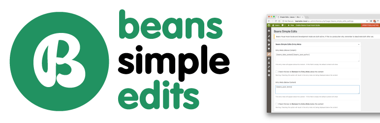 Beans Simple Edits Preview Wordpress Plugin - Rating, Reviews, Demo & Download