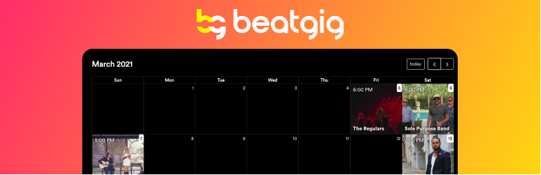 BeatGig Events Calendar Preview Wordpress Plugin - Rating, Reviews, Demo & Download