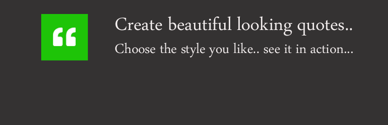 Beautiful Pull Quotes Preview Wordpress Plugin - Rating, Reviews, Demo & Download