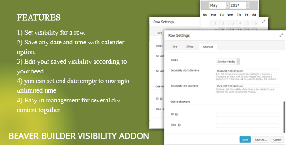 Beaver Builder Visibility Addon Preview Wordpress Plugin - Rating, Reviews, Demo & Download