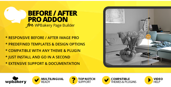 Before After Image Pro Addon For WPBakery Page Builder Preview Wordpress Plugin - Rating, Reviews, Demo & Download