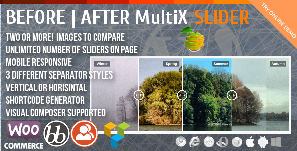 Before-After MultiX Slider Preview Wordpress Plugin - Rating, Reviews, Demo & Download