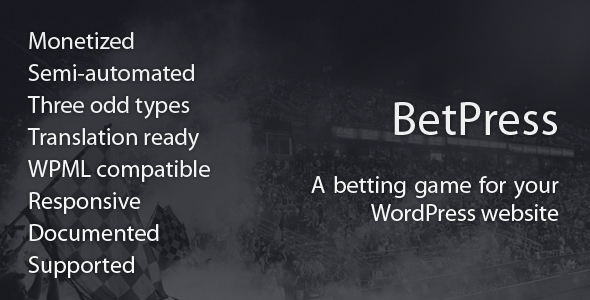 BetPress – Betting Game Plugin Preview - Rating, Reviews, Demo & Download