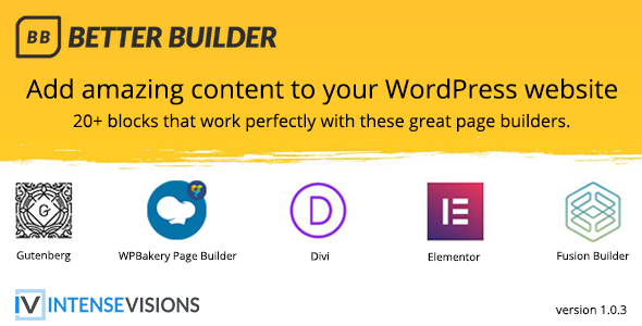 Better Builder – Addon Plugin for Wordpress Page Builders Preview - Rating, Reviews, Demo & Download