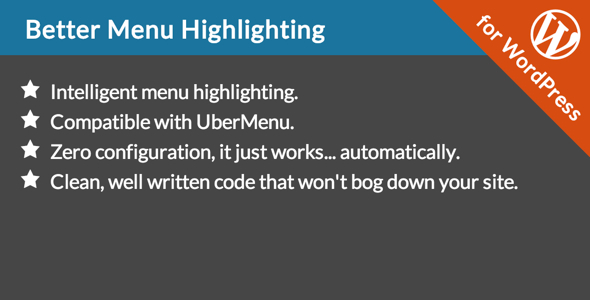 Better Menu Highlighting Plugin for Wordpress Preview - Rating, Reviews, Demo & Download