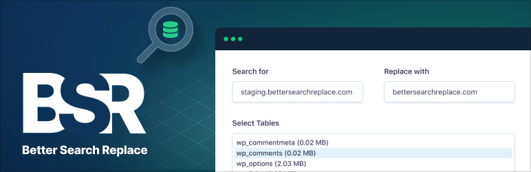 Better Search Replace Preview Wordpress Plugin - Rating, Reviews, Demo & Download