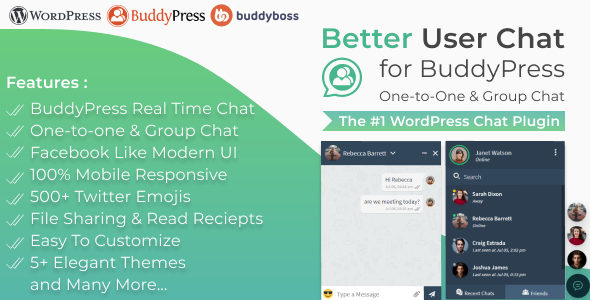 Better User Chat For BuddyPress Preview Wordpress Plugin - Rating, Reviews, Demo & Download