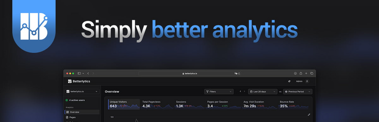 Betterlytics Preview Wordpress Plugin - Rating, Reviews, Demo & Download