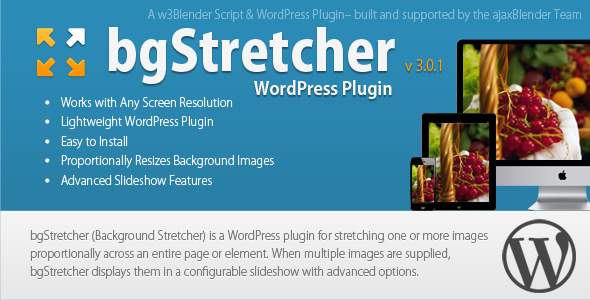 BgStretcher WordPress Bg Image Resizer & Slideshow Preview - Rating, Reviews, Demo & Download