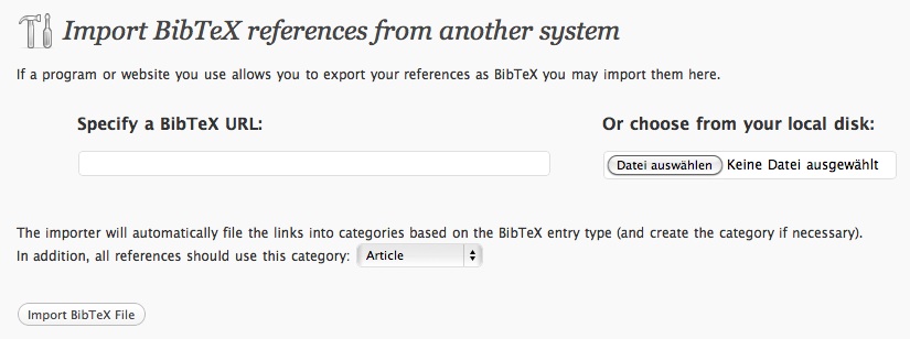 BibTeX Importer Preview Wordpress Plugin - Rating, Reviews, Demo & Download