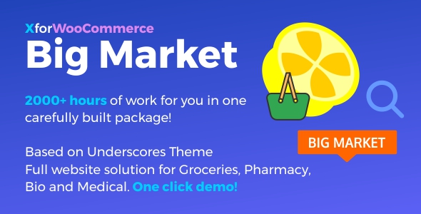Big Market For WooCommerce And WordPress  – Full Website Solution! Preview - Rating, Reviews, Demo & Download