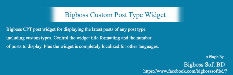 Bigboss Custom Post Type Widget Preview Wordpress Plugin - Rating, Reviews, Demo & Download