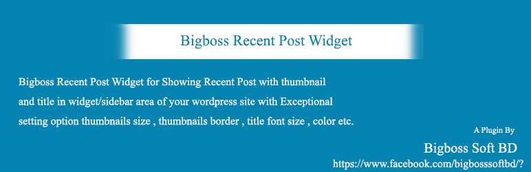 Bigboss Recent Post Widget Preview Wordpress Plugin - Rating, Reviews, Demo & Download
