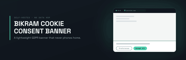 Bikram Cookie Consent Banner Preview Wordpress Plugin - Rating, Reviews, Demo & Download