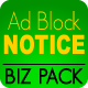Biz Pack Ad Block Notice