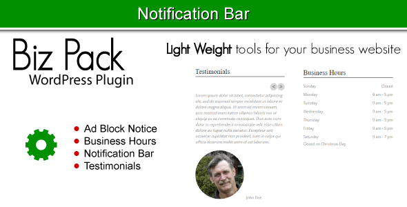 Biz Pack Preview Wordpress Plugin - Rating, Reviews, Demo & Download