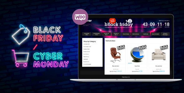 Black Friday / Cyber Monday Mode For WooCommerce Preview Wordpress Plugin - Rating, Reviews, Demo & Download