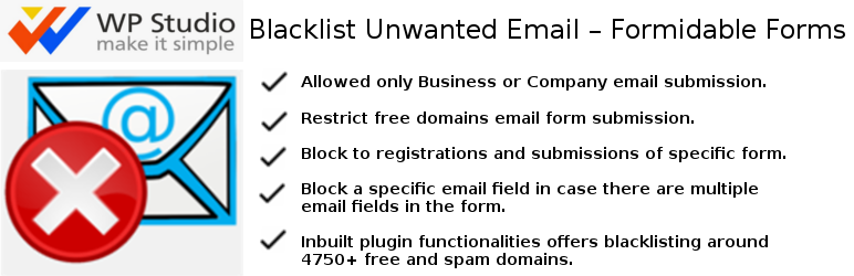 Blacklist Unwanted Email – Formidable Forms Preview Wordpress Plugin - Rating, Reviews, Demo & Download