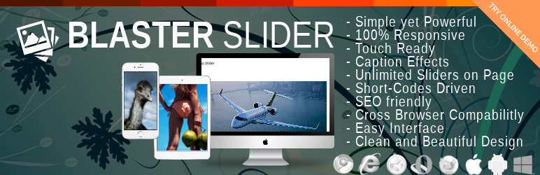 Blaster Slider Preview Wordpress Plugin - Rating, Reviews, Demo & Download