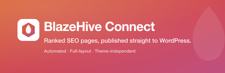 BlazeHive Connect Preview Wordpress Plugin - Rating, Reviews, Demo & Download