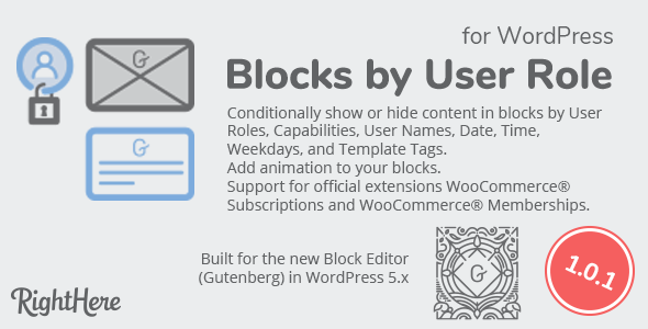 Blocks By User Role Plugin for Wordpress Preview - Rating, Reviews, Demo & Download