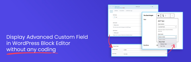 Blocks For ACF Fields Preview Wordpress Plugin - Rating, Reviews, Demo & Download