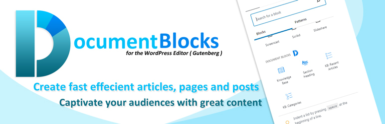 Blocks For Documents, Articles And FAQs Preview Wordpress Plugin - Rating, Reviews, Demo & Download
