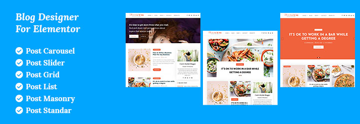 Blog Designer For Elementor – Post Slider, Post Carousel, Post Grid Preview Wordpress Plugin - Rating, Reviews, Demo & Download