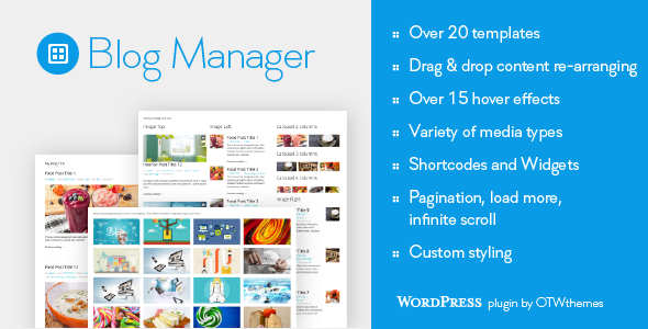 Blog Manager Plugin for Wordpress Preview - Rating, Reviews, Demo & Download